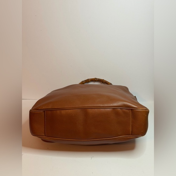 Vintage Gucci Bamboo Top Handle Hobo Shoulder Bag - Picture 11 of 15